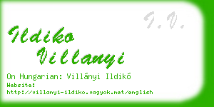 ildiko villanyi business card