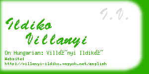 ildiko villanyi business card